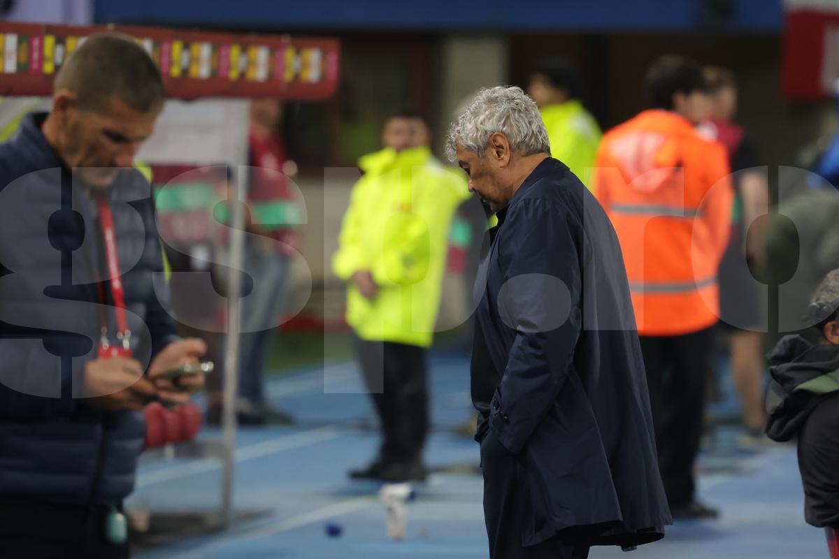 Mircea Lucescu, la meciul Austria - România 2-1