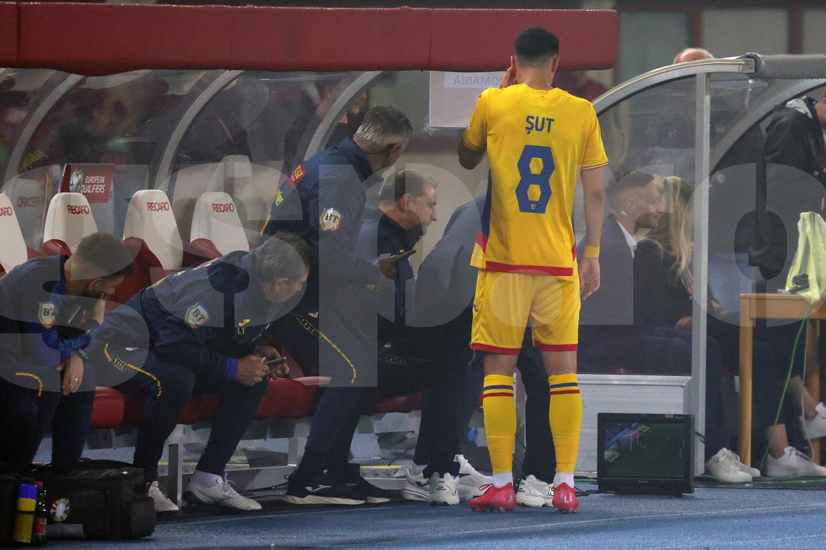 Mircea Lucescu, la meciul Austria - România 2-1
