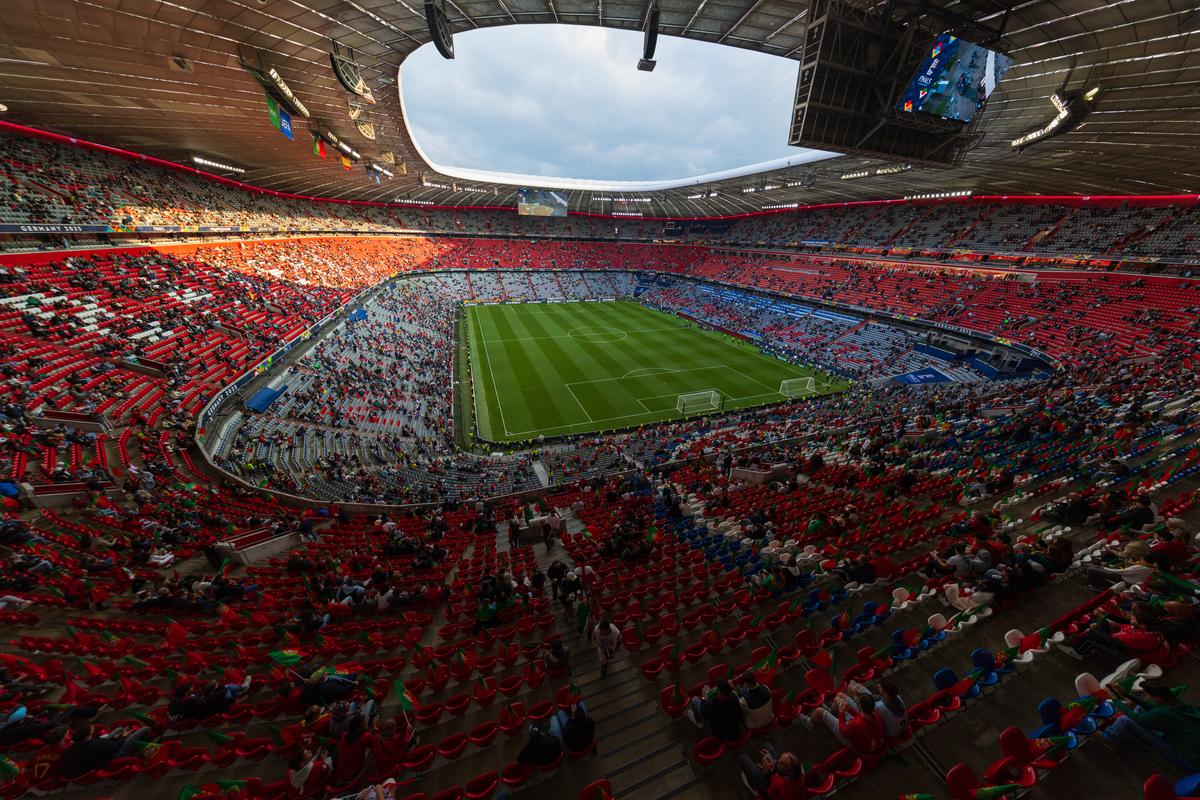 Imagini superbe cu stadionul Allianz Arena înaintea de finala Ligii Naţiunilor