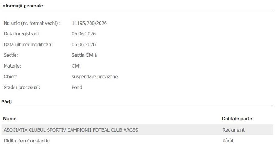 Cazul a ajuns pe masa instanțelor de judecată „A cerut blocarea conturilor” » Caz spinos la FC Argeș: „Din cauza lui nu am luat licența de Europa!”