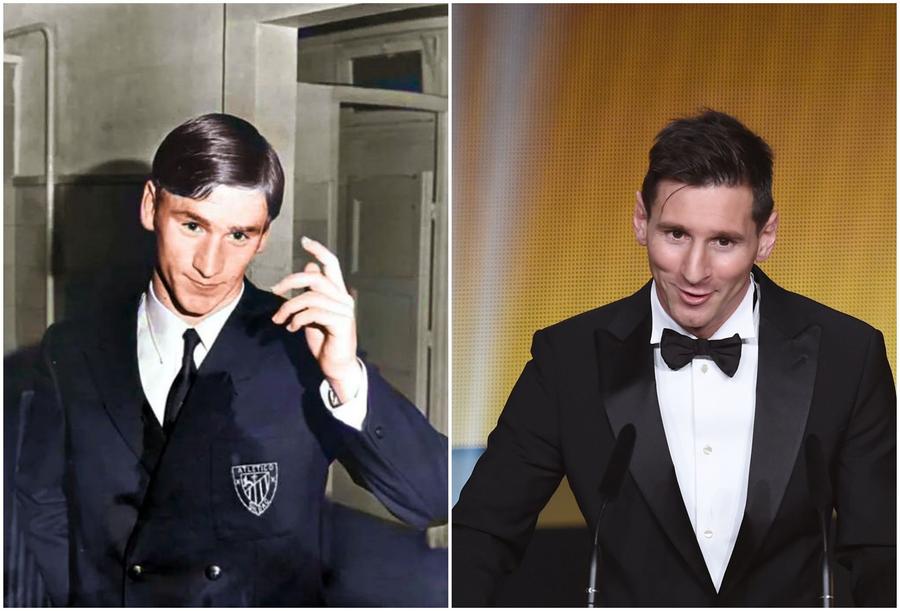 Javier Clemente și Leo Messi // FOTO: @nostalgiafutbo1/twitter-Guliver/Getty Images FOTO Imaginea virală cu Leo Messi și un fost selecționer al Spaniei!„Acum știe și Messi cum va arăta la 70 de ani”