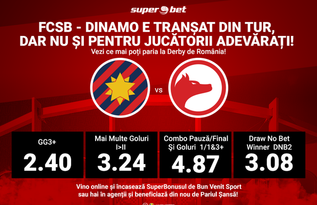 Remontada sau nu, dar spectacolul e garantat! FCSB – Dinamo nu are cum să fie un retur cuminte, în ciuda acelui 3-0 din tur!