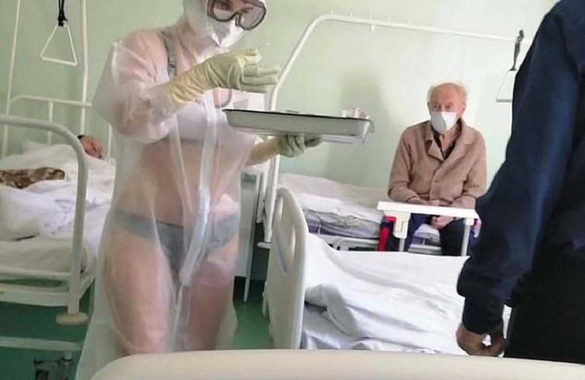 FOTO Ce s-a întâmplat cu asistenta din Rusia care a apărut în lenjerie intimă în fața pacienților: „Am alte priorități în viață”