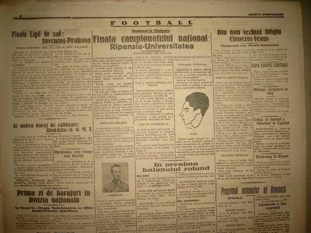 RETRO GSP. 87 de ani de când finala campionatului de fotbal a fost eclipsată de un derby de trap