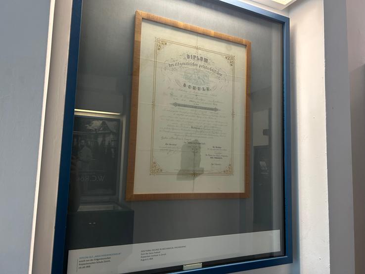 Diploma de doctorat în inginerie mecanică, obținută de Wilhelm pe  august 1868 la Institutul Politehnic Federal din Zurich, Elveția