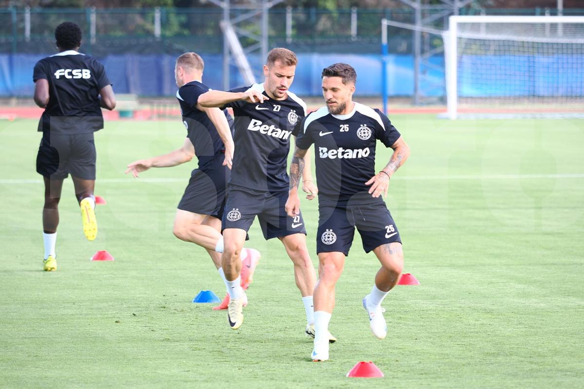Antrenament FCSB inaintea primului meci din Champions League