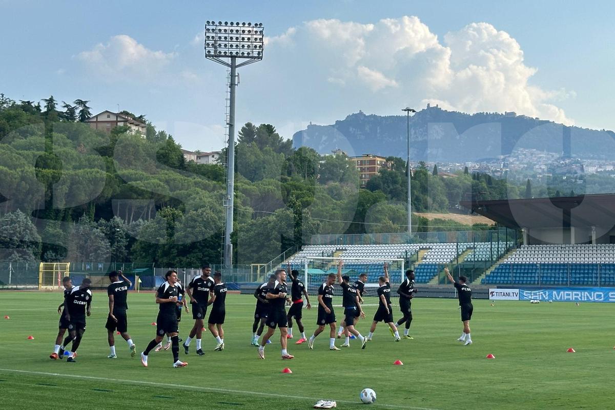 Antrenament FCSB inaintea primului meci din Champions League
