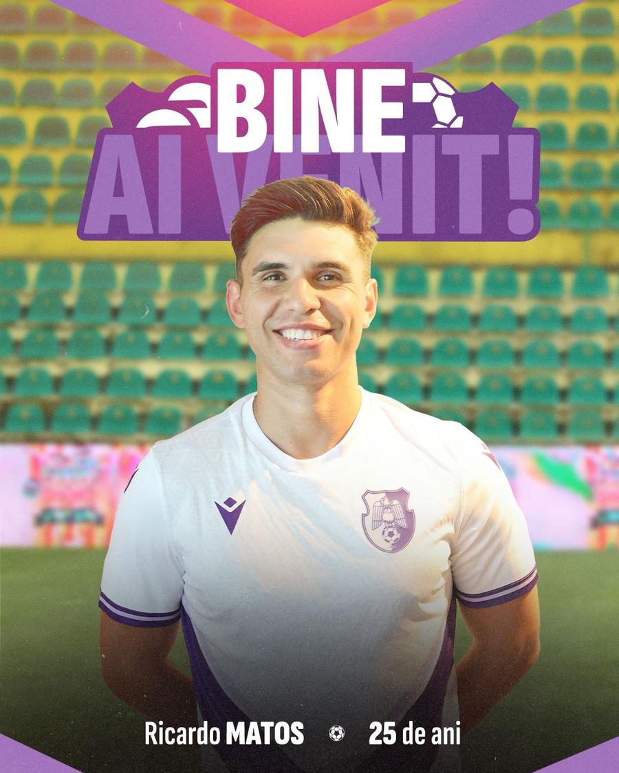Ricardo Matos a semnat cu FC Argeș. FOTO: Facebook @Fotbal Club Arges Pitesti Ricardo Matos a plecat de la Buzău și a semnat în Superliga: „Bem-vindo!”