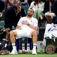 Grigor Dimitrov a abandonat meciul cu Jannik Sinner la Wimbledon / Foto: Getty Images