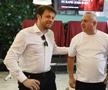 Jucătorii Alexandru Dobre, Drilon Hazrollaj, Franz Stolz și Denis Ciobotariu au prezentat noile echipamente ale formației Rapid pentru sezonul 2025-2026. Foto: Cristi Preda (GSP.RO)