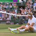 Punct fantastic între Felix Auger-Aliassime și Alejandro Davidovich Fokina // foto: captură X @Wimbledon