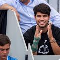 Carlos Alcaraz în tribună în timpul turneului de la Madrid Foto: Imago Images