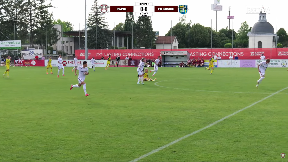 Cătălin Vulturar, gol de la mijlocul terenului în Rapid - Kosice