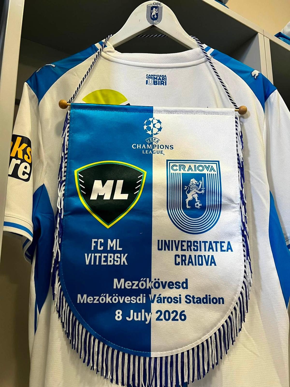 ML Vitebsk - Craiova, imagini înainte de meci // foto: Facebook UCV