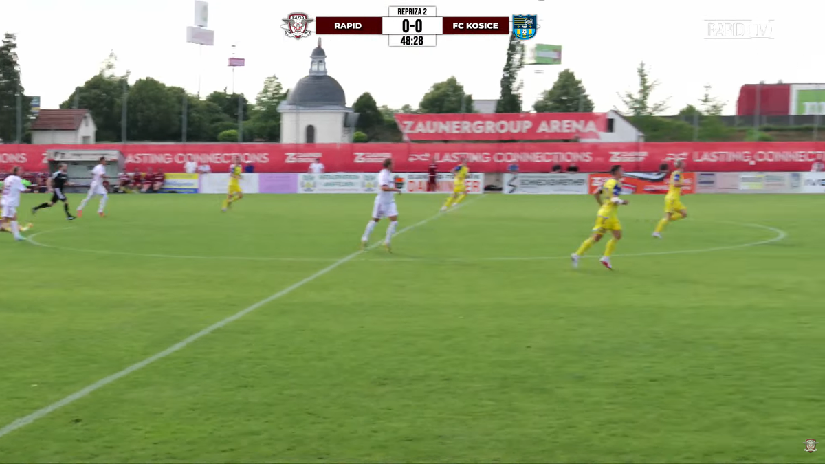 Cătălin Vulturar, gol de la mijlocul terenului în Rapid - Kosice