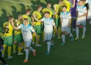 Gest sfidător făcut de jucătorii Craiovei la debutul în preliminariile Ligii Campionilor