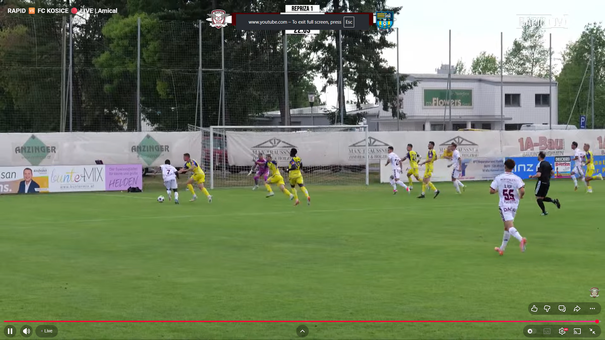 Cătălin Vulturar, gol de la mijlocul terenului în Rapid - Kosice