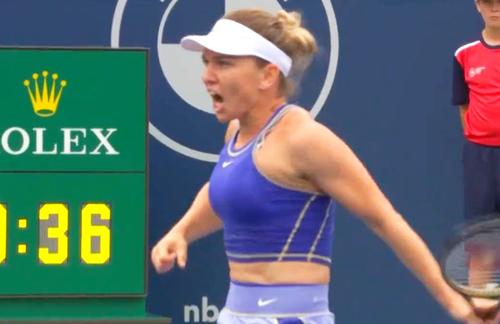 Simona Halep (30 de ani, locul 15 WTA) a învins-o pe Donna Vekic (26 de ani, 82 WTA), scor 6-0, 6-2, și s-a calificat în turul secund al turneului de la Toronto.