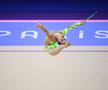 Annaliese Drăgan, în calificările de la gimnastică ritmică, în Arena Porte de La Chapelle din Paris / FOTO: Raed Krishan (GSP.ro)
