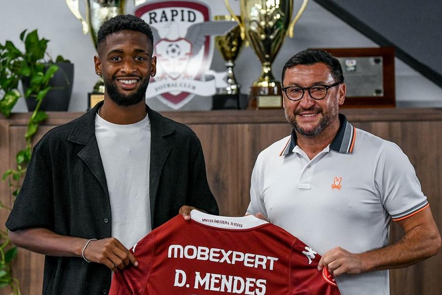 Diogo Mendes, în momentul prezentării la Rapid Rapid se desparte de un jucător! Angelescu anunță scenariul crunt: „Să vedem dacă va mai juca fotbal”