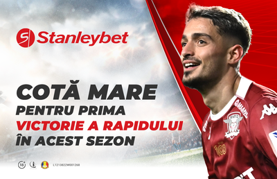 Cotă mare pentru prima victorie a Rapidului în acest sezon