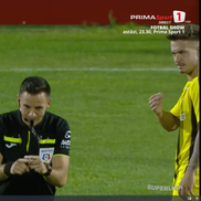 Gol anulat în Metaloglobus - Dinamo ca urmare a intervenției VAR. FOTO: captură Prima Sport