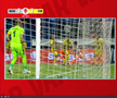 Gol anulat în Metaloglobus - Dinamo ca urmare a intervenției VAR. FOTO: captură Prima Sport