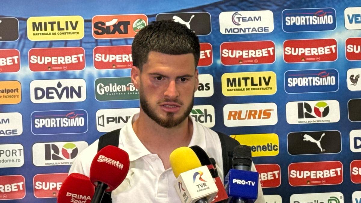 Șocant! » Cum arată Tudor Băluță, după cotul primit în figură la Craiova - Trnava: „Doar ce scăpasem de durere”