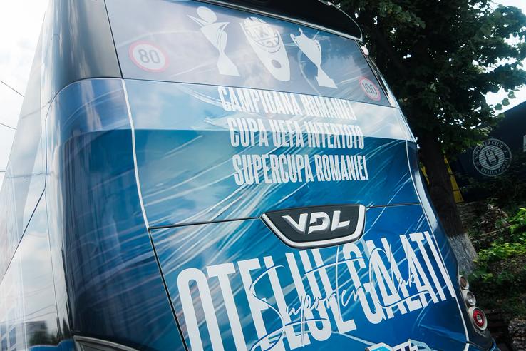 Oțelul Galați și-a prezentat noul autocar al echipei. Foto: Facebook Oțelul