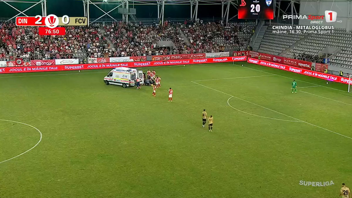 Accidentare Pascual în Dinamo - FC Voluntari