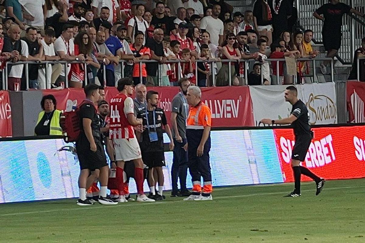 Accidentare Pascual în Dinamo - FC Voluntari