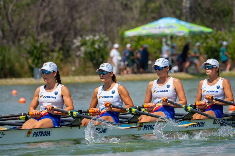 Barca feminină de 4 vâsle, bronz la Campionatele Mondiale de juniori 2026 Foto: FR Canotaj/Balint Czucz Două medalii de aur și două de bronz pentru România la Campionatele Mondiale de canotaj juniori de la Plovdiv