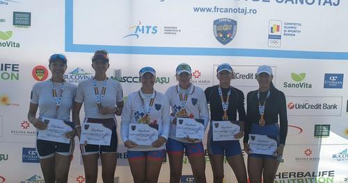 Podiumul probei de dublu rame feminin