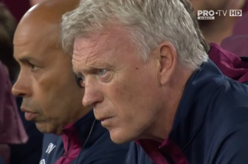 West Ham - FCSB | David Moyes, 59 de ani, antrenorul londonezilor, a fost emoționat de momentul solemn dedicat Reginei Elisabeta a II-a înaintea meciului din Conference League.