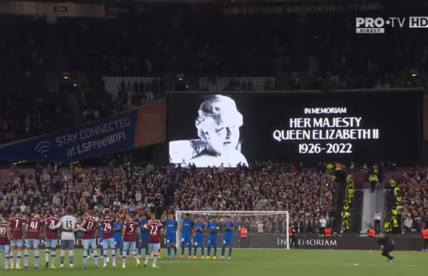Silence pentru Regină » Imagini emoționante cu momentul de reculegere de pe London Stadium: mii de oameni în lacrimi