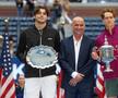 Fritz, Agassi și Sinner la festivitarea de premiere ce a urmat finalei masculine de la US OpenFOTO Imago Images
