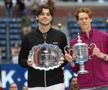 Taylor Fritz și Jannik Sinner la festivitarea de premiere ce a urmat finalei masculine de la US Open  FOTO Imago Images