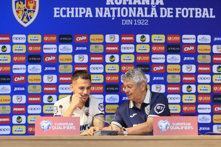 Mircea Lucescu și Marius Marin, conferință înainte de Cipru - România/ foto: Cristi Preda (GSP)