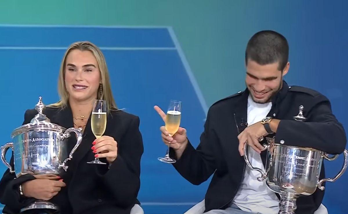 Aryna Sabalenka și Carlos Alcaraz, moment genial după US Open