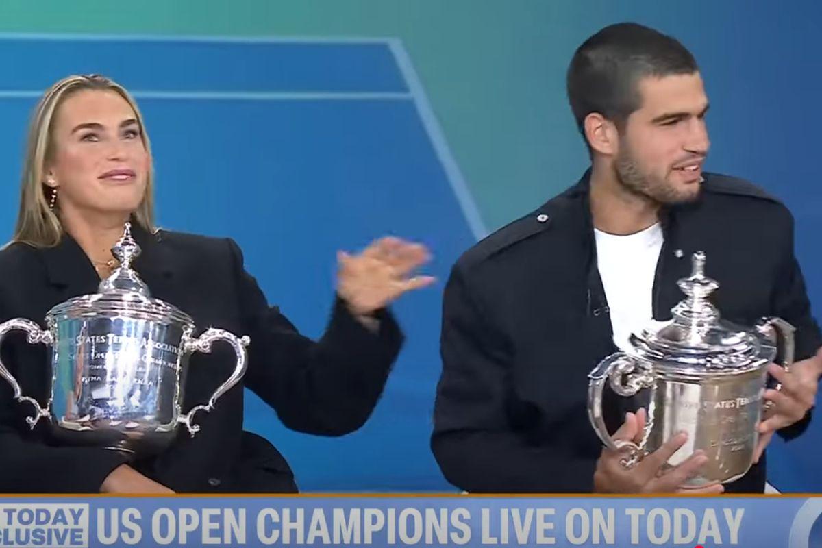 Aryna Sabalenka și Carlos Alcaraz, moment genial după US Open