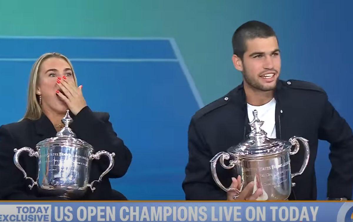 Aryna Sabalenka și Carlos Alcaraz, moment genial după US Open