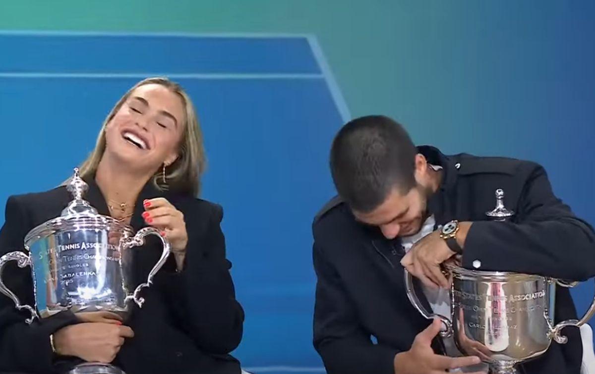 Aryna Sabalenka și Carlos Alcaraz, moment genial după US Open