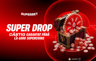 Azi e Super Drop cu câștig garantat la Super Spin, exclusiv la Superbet