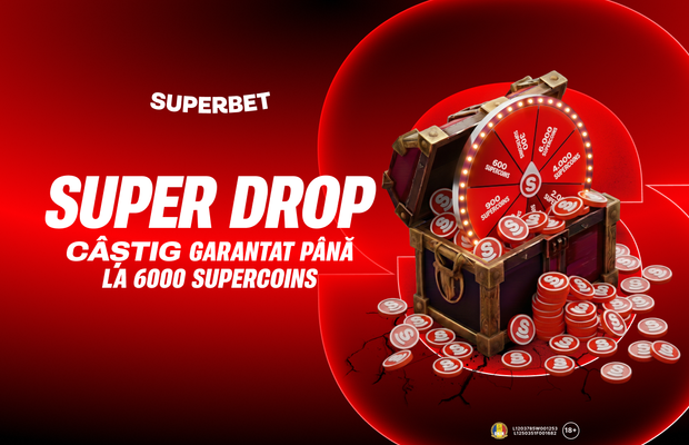 Azi e Super Drop cu câștig garantat la Super Spin, exclusiv la Superbet