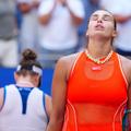 Aryna Sabalenka răsuflând ușurată după meciul cu Linda Noskova FOTO Imago Images
