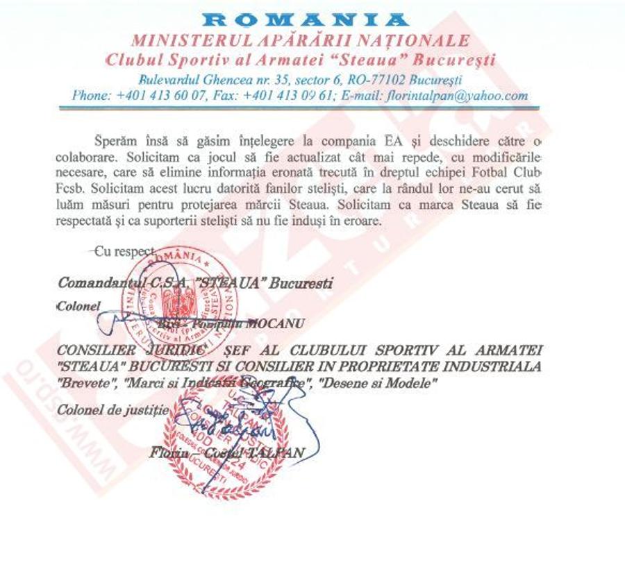 CSA STEAUA / EXCLUSIV „Nu am știut de inițiativa lui Talpan” » Documentul care dovedește că Bixi Mocanu a mințit din nou