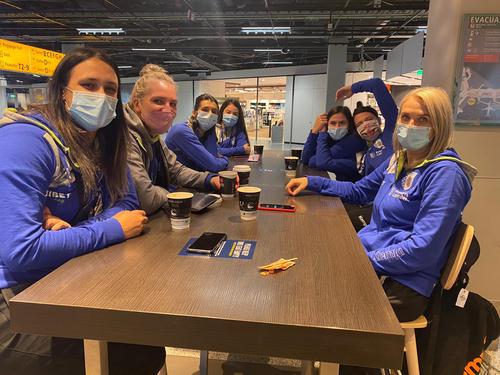 ”Tigroaicele”, pe aeroportul din Amsterdam FOTO CSM București