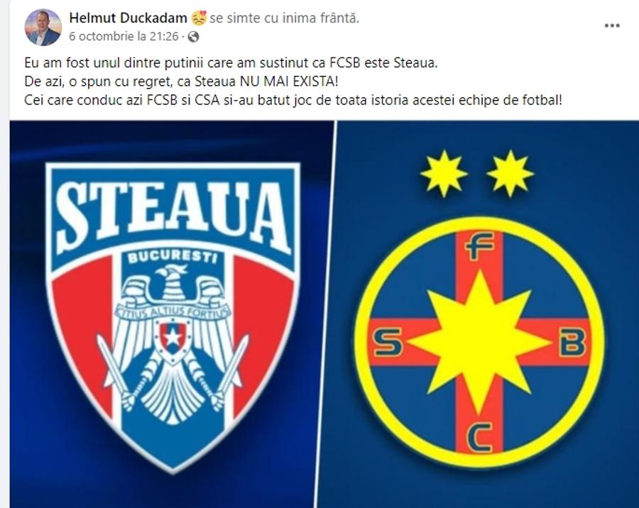 Mihai Stoica, răspuns ironic pentru Duckadam: „Am văzut și că a postat că era cu inima frântă. Ce să-i faci? Avea inimă frântă”