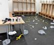 Imaginile surprinse în vestiarul folosit de Concordia Chiajna la stadionul din Târgu Jiu / Sursă foto: Pandurul