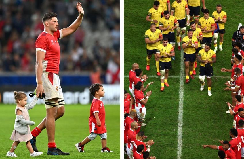 România a fost învinsă de Tonga, scor 24-45, în ultimul meci al grupei B de la Cupa Mondială de rugby. Momente speciale au avut loc după meci.